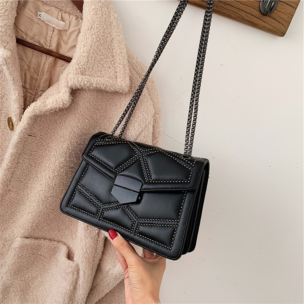 New Chain Rivet Lock Designer Crossbody Bags For Women Luxury