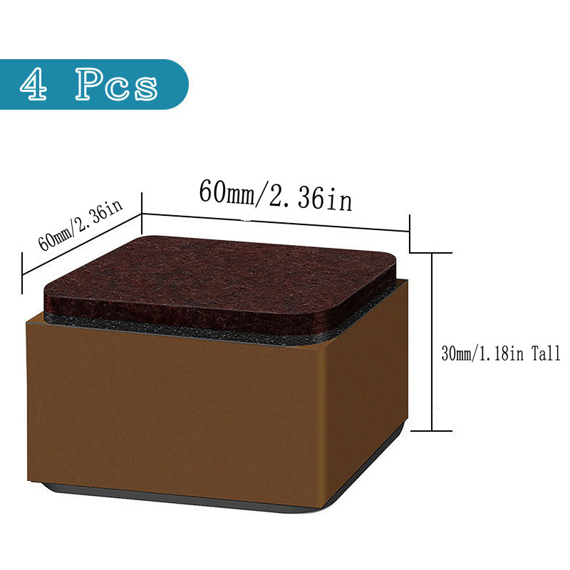 Tradineur - Pack de 4 Ruedas para Mubles - Fabricado en Acero Inoxidable -  Apto para una amplia gama de muebles - Ø 3 x 4,5 cm
