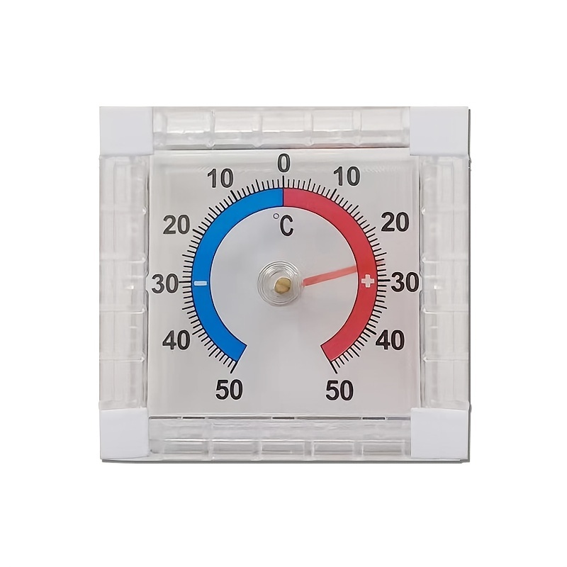 GOXAWEE Selbstklebend -50°C~50°C Rund / Quadratisch Hohe Genauigkeit  Thermometer, Innen- und Außenbereich Premium Thermometer Hygrometer für  Fenster