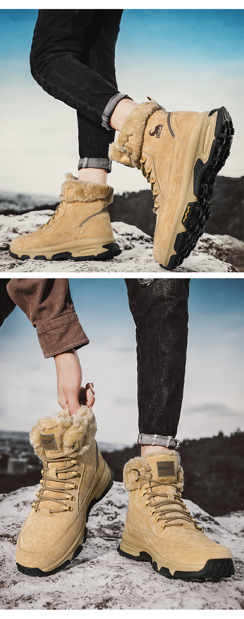 Mens Snow Boots Warm Fleece Lining Winter Ski Shoes Waterproof Booties  Ex-23h8104 - China Sport Shoe and Shoes price