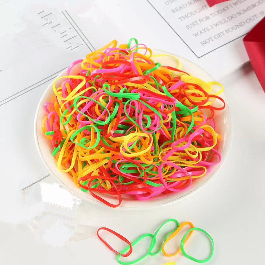 Rubber Bands Children Colored Hair, Rubbers Hair Ties Small