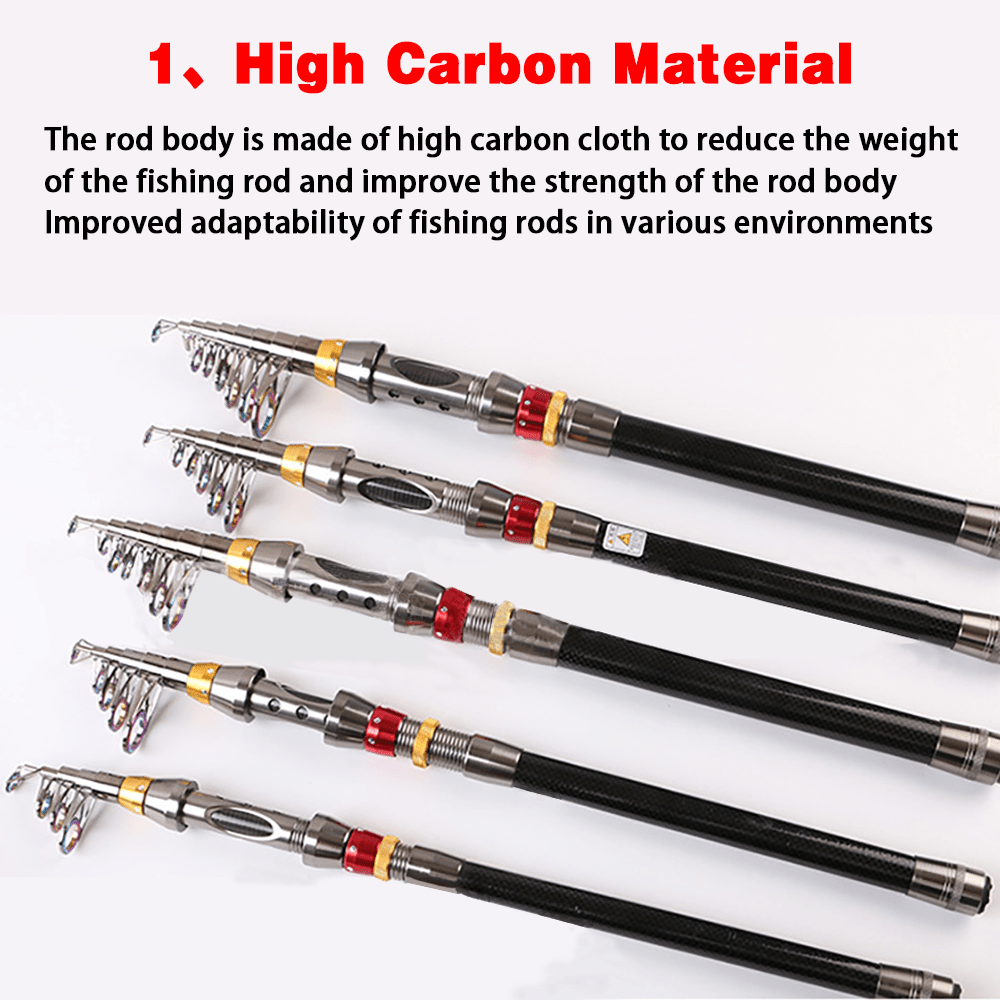 5h High Carbon Fiber Telescopic Fishing Rod