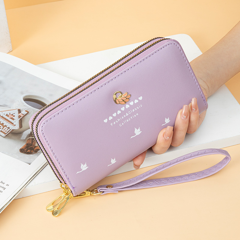 Cartera Larga Con Doble Cremallera Para Mujer, Monedero De Embrague Con  Relieve A La Moda, Tarjetero Y Bolsa Para Teléfono Móvil - Bolsas Y  Equipaje - Temu