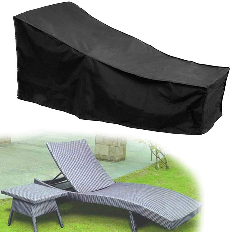 1pc Outdoor Waterproof Patio Chaise Lounge Chair Cover Uv Resistant