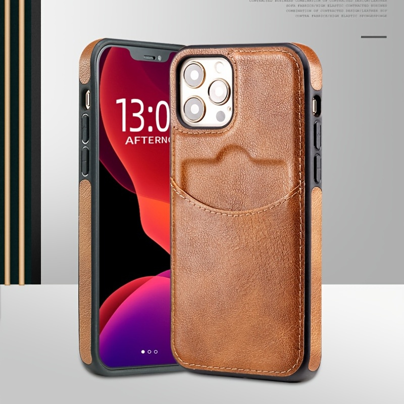  Square Designer Luxury Case for iPhone 12 pro max Leather with  Wristband Strap Hand Holder Ring Kickstand Silicone Shockproof Protective  Bumper Trunk Box for Women Girls (Brown, iphone 12 Pro Max) 