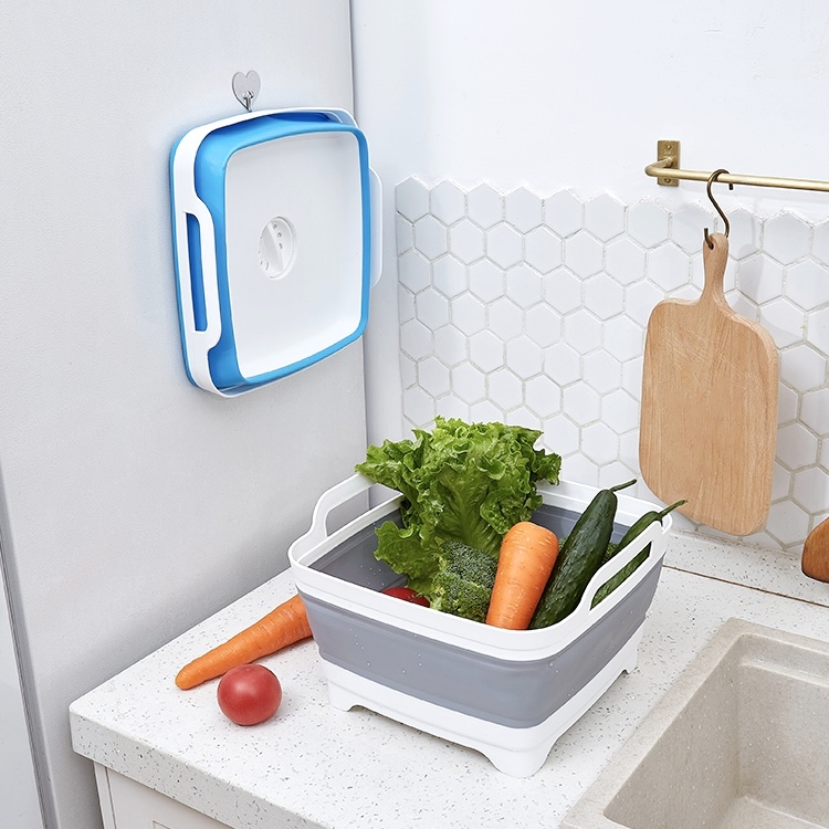 Folding kitchen cutting board cutting board , laundry basket board