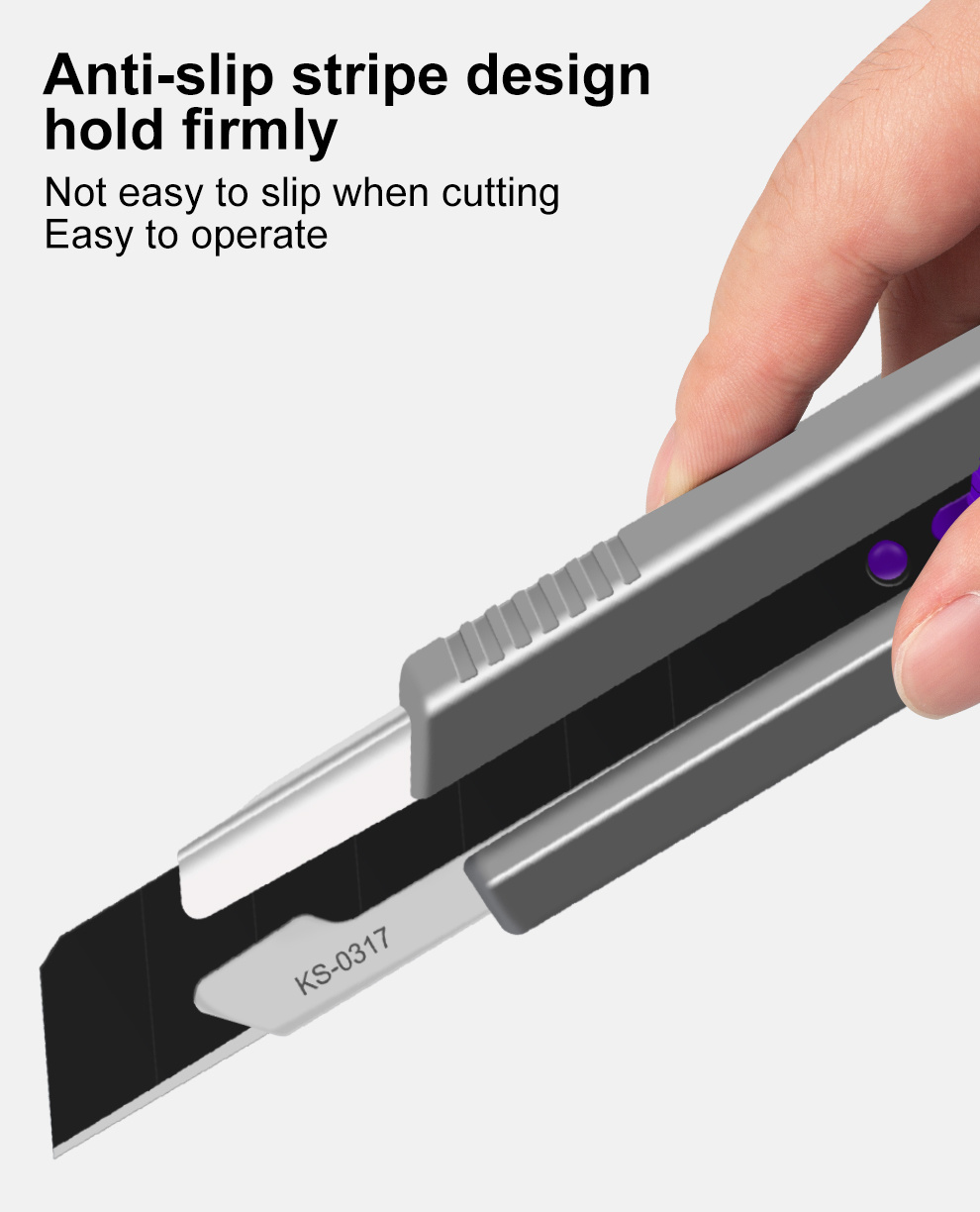 Utility Knife Blade Heavy Duty Retractable Box Cutter For Cartons
