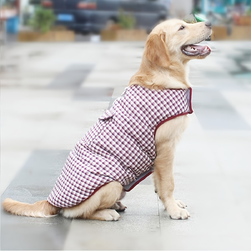 Pet Coat, Windproof Plaid Dog Vest For Winter, Warm Pets Apparel For Small  Medium Large Dogs