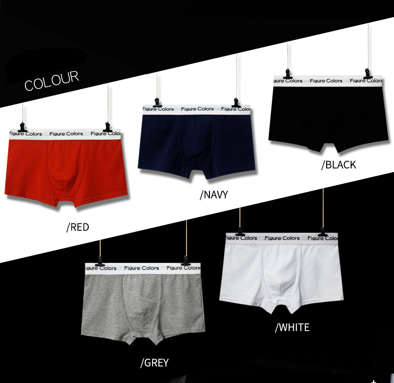 Men's Boxer Briefs figure Colors Cotton Breathable Stretch - Temu