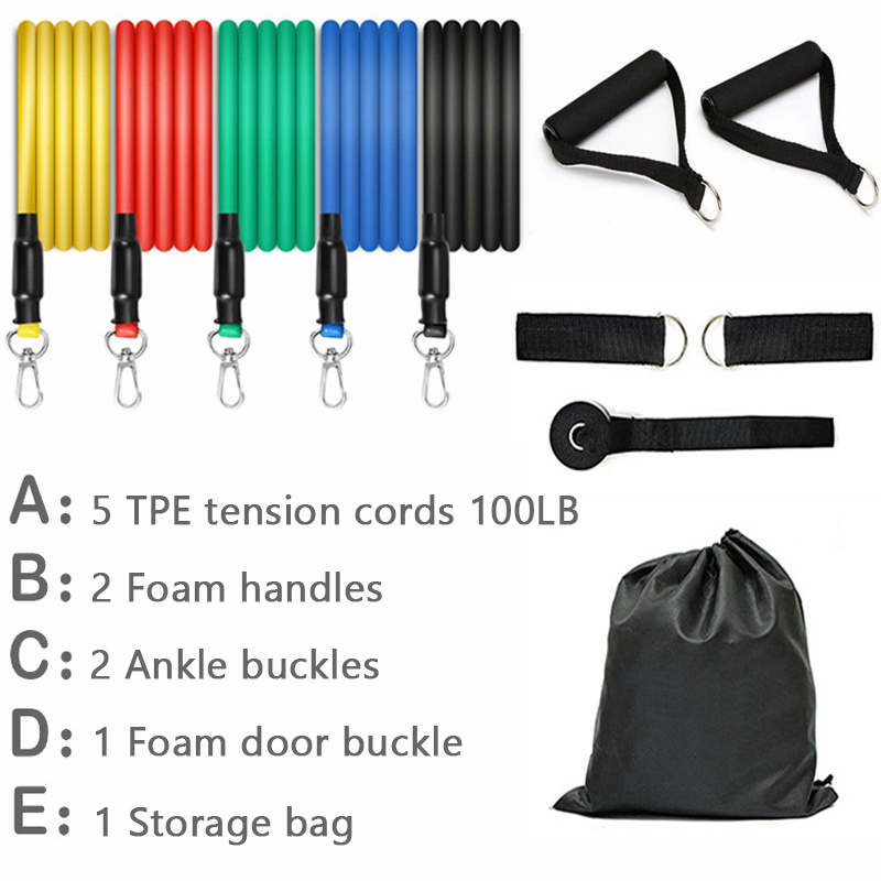 Resistance Band Set Storage Bag Perfect Indoor Workouts Temu