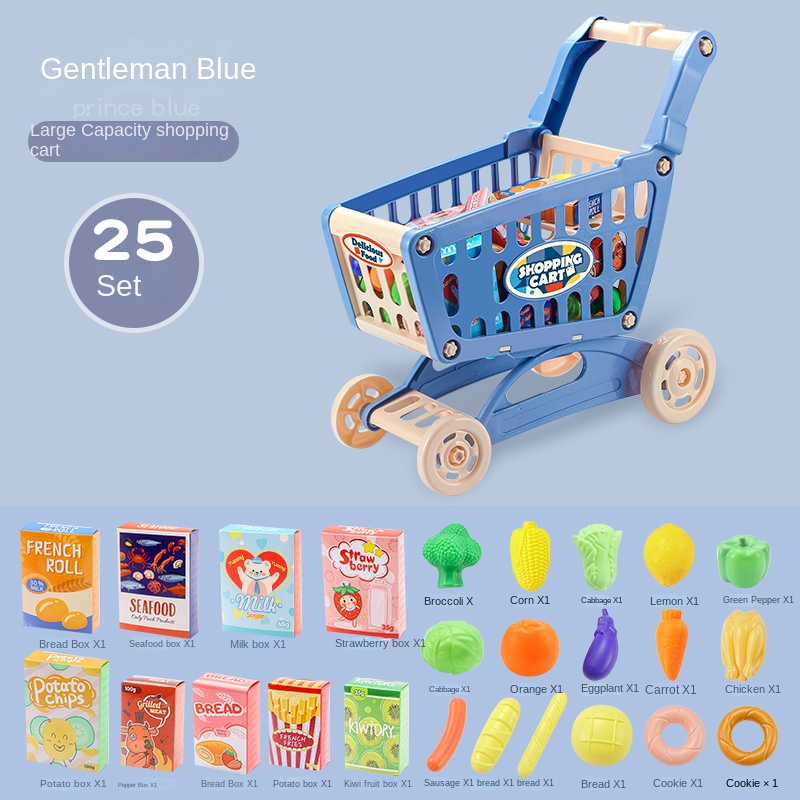 juguetes del carro de la compra Carrito de para niños de incluye 16 piezas  de , verduras y alimentos Carrito de de Magideal juguetes del carro de la  compra