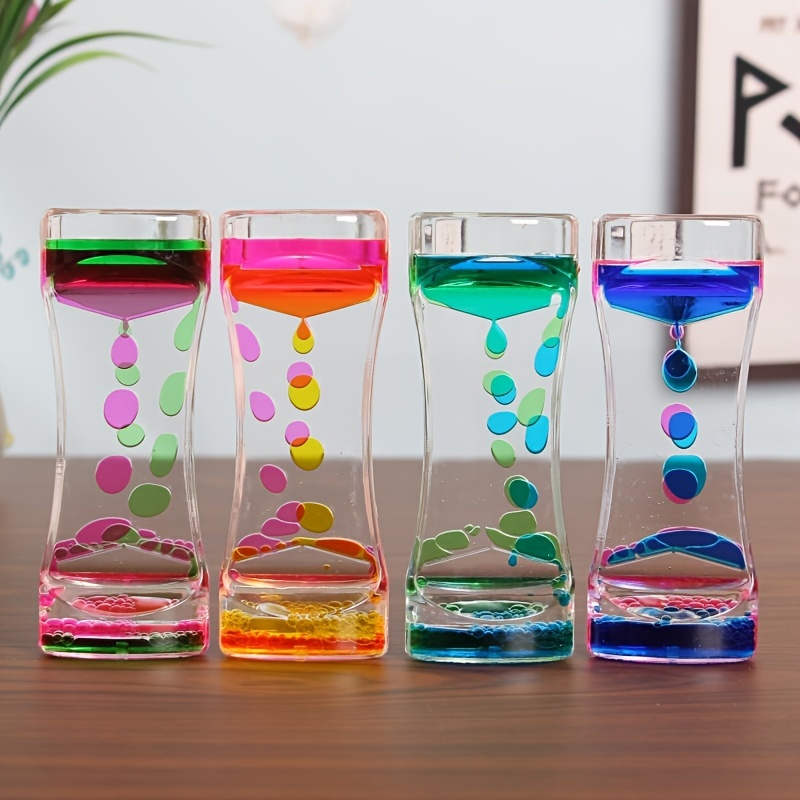 

Liquid Motion Bubbler, Hourglass Liquid Bubbler, Timer For Sensory Play, Fidget Toy - Stress Management - Cool Desk Decor Halloween/thanksgiving Day/christmas Gift