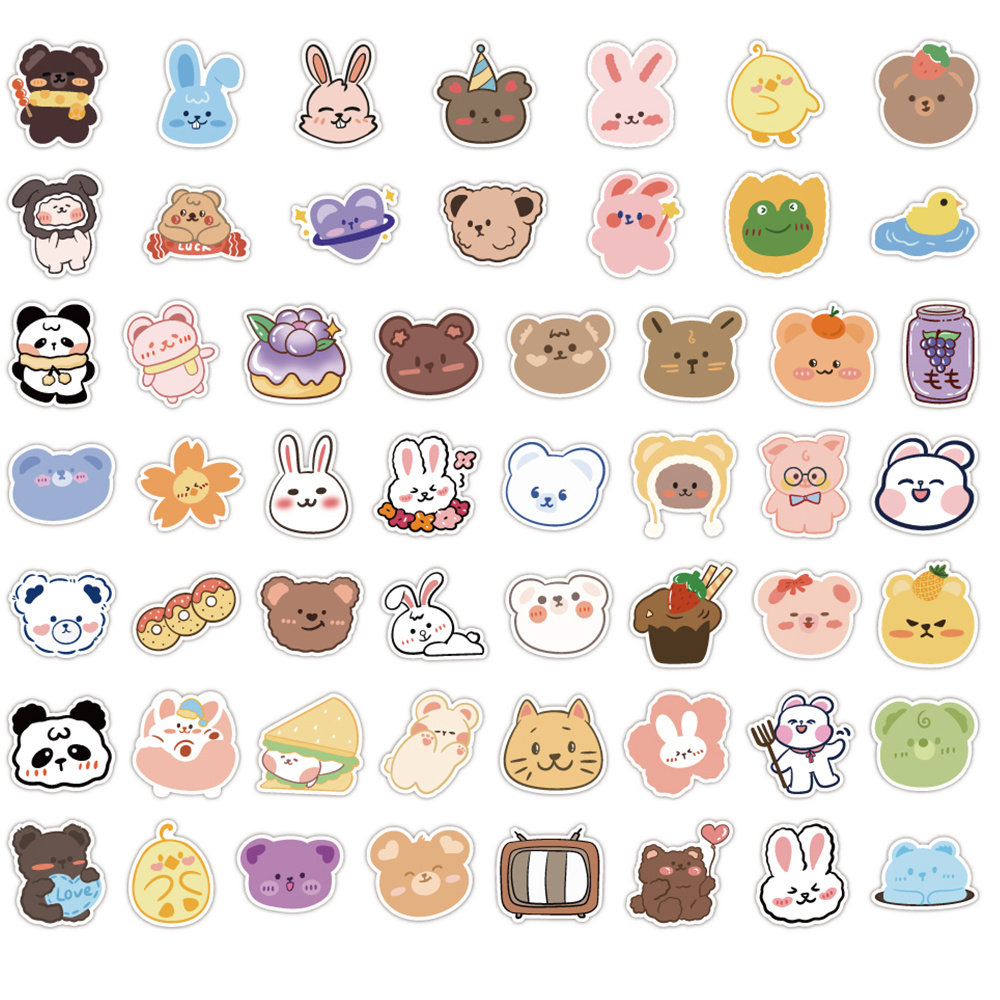 100pcs Cartoon Animal Stickers Cute Anime Stickers Vinyl - Temu