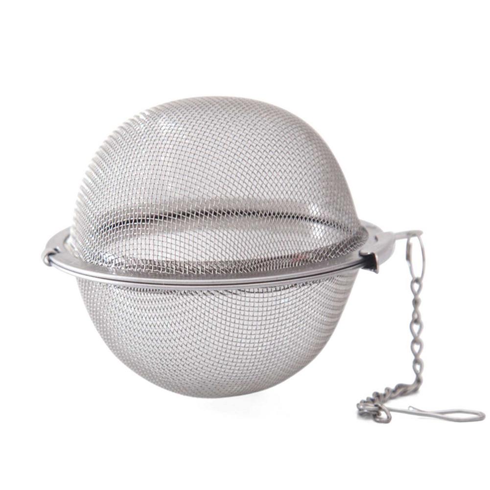 3pcs set stainless steel seasoning balls with mesh strainers ideal for tea soup stew   kitchen infusers with chains details 8