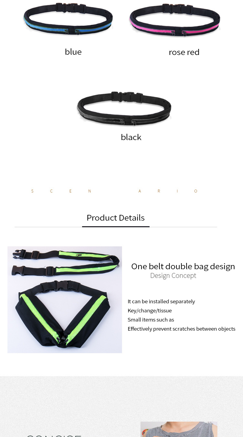 Sport Fanny Packs Invisible Waterproof Travel Waist Pouch With