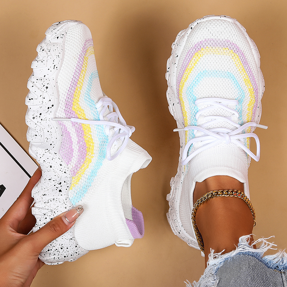 White adidas boost shop womens with rainbow