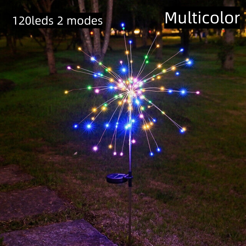 Solar Fairy Lights Waterproof Outdoor Firework Lights Leds - Temu Japan