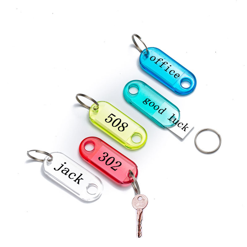 50pcs Key Tags - Key Tags with Label , Key Tags, Plastic Key Tags, Key Rings, 10 Colors, Rental House Hotel Key Tag, Sorting Label Tags,Temu