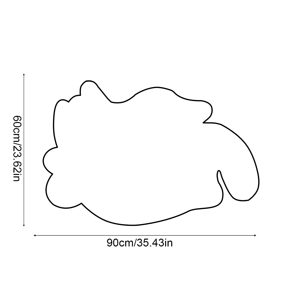 Soft Cat Shaped Area Rug Indoor Floor Mat for Home Decor