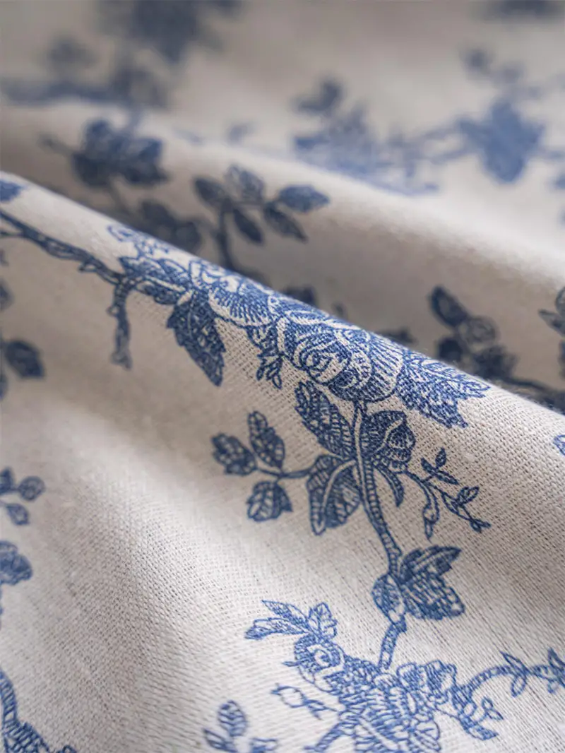 Elegant American Country Flower Cotton And Linen - Temu