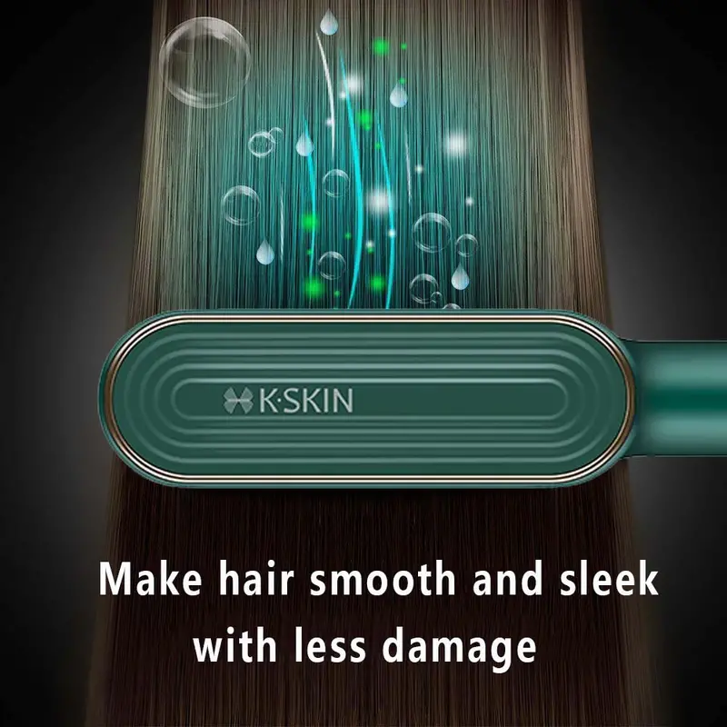 negative ion hair straightener brush 30s fast ptc ceramic heating hair straightening brush details 7