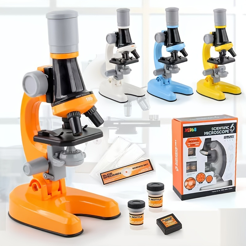 Acheter Microscope Portable pour enfants, jouets éducatifs biologiques pour  enfants, Kit scientifique à la maison et à l'école, lumière LED, loupe  cadeau à tige 60X-120X