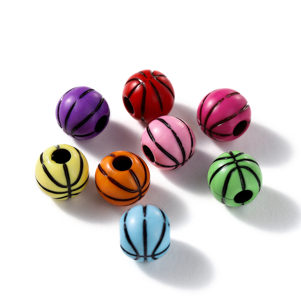 Acrylic Football Baseball Tennis Basketball Beads