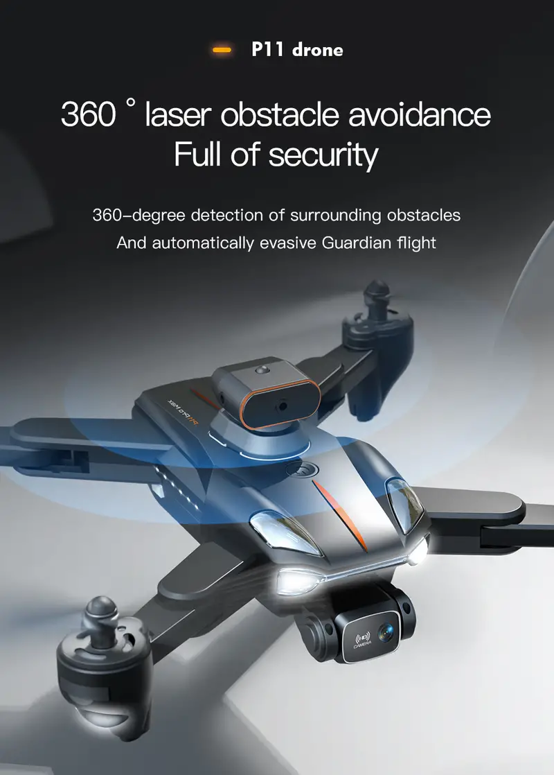 8k hd dual camera drone headless mode smart hover adjustable lens 360 obstacle avoidance high definition electric camera remote control long time flight details 2