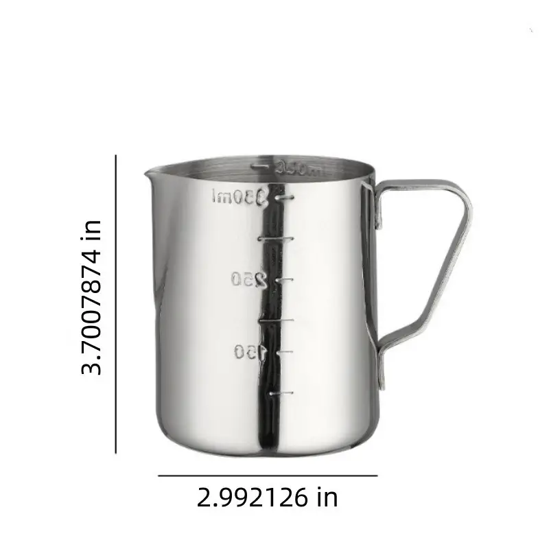 Stainless Steel Coffee Jacquard Cup With Scale Pointed Nose - Temu