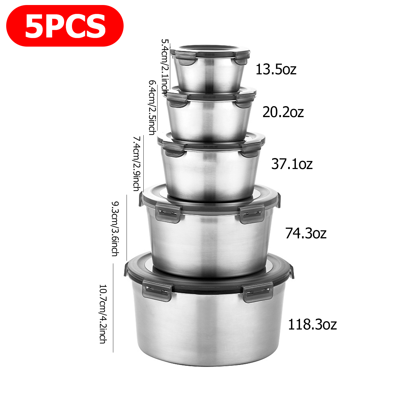 5pcs Stainless Steel Kitchen Utensil Set(1pc Storage Box), Daily