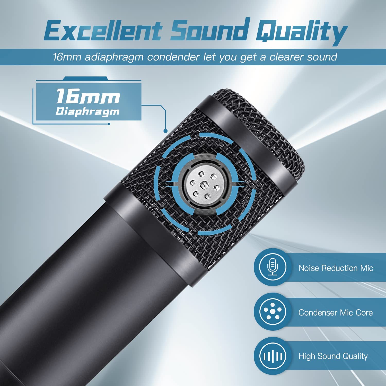 Upgrade Your Audio Quality: Professional USB Microphone Kit with Advanced  Chipset for Streaming, Podcasting, Studio Recording & Gaming