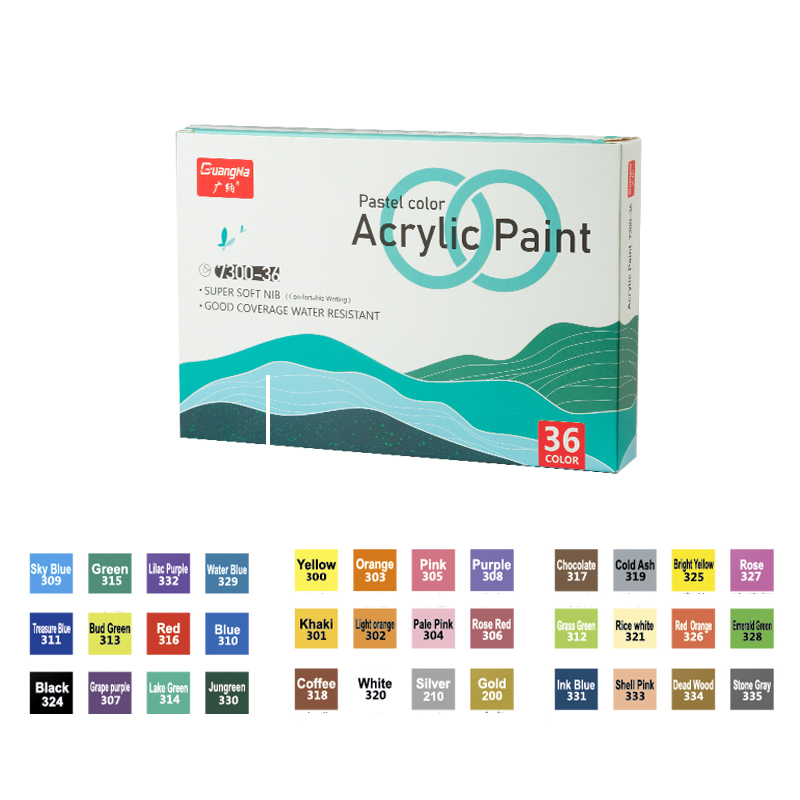 24 Pastel Acrylic Paint Pens Special Color Series Markers Set (3mm Medium)