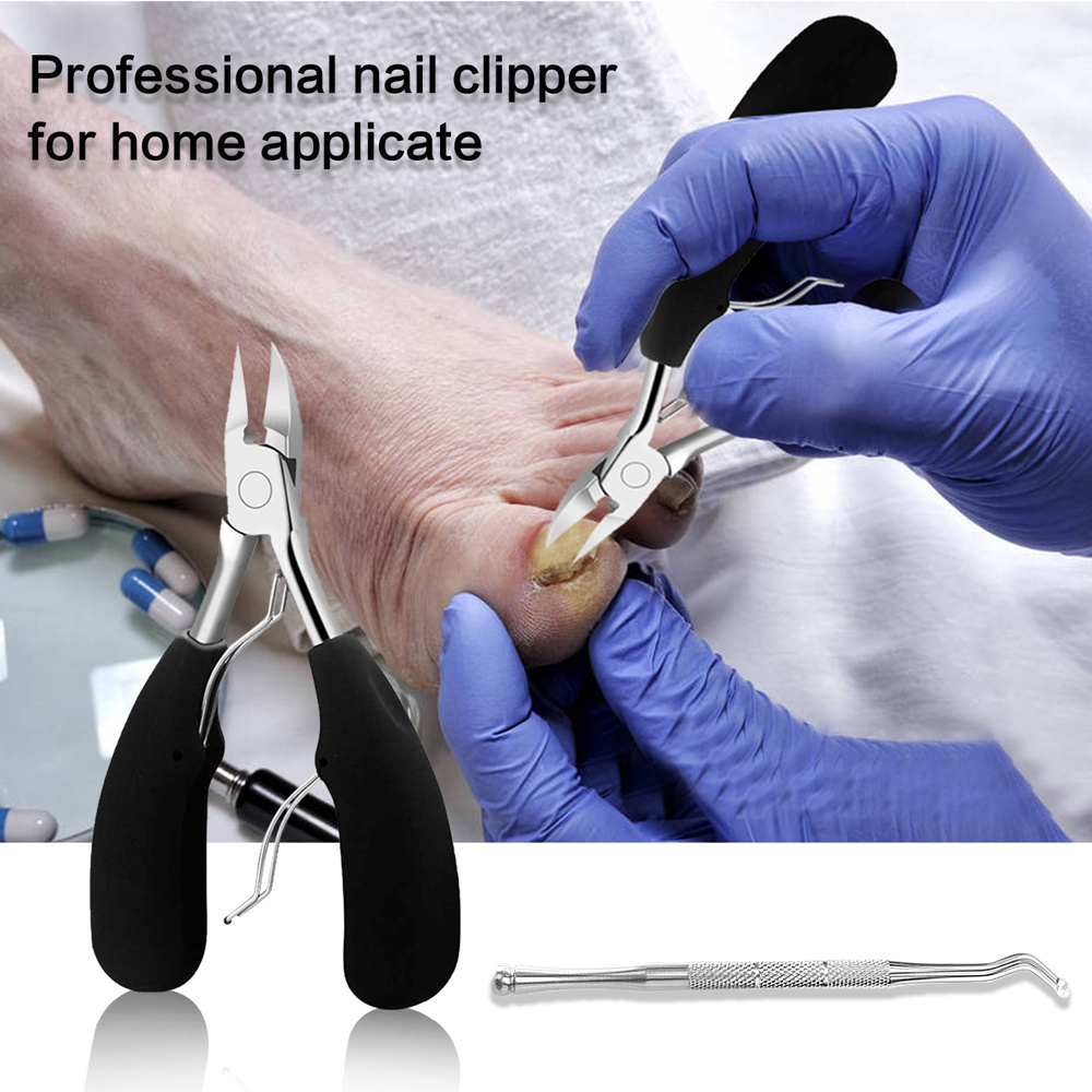 Toenail Clippers, Medical Grade Toe Nail Trimmer, Nail Clippers for Thick  Nails or Ingrown Toenail Tool, Stainless Steel Sharp Pedicure Toe Nail  Clippers Adult, with Easy-to-Grip Rubber Handle. 