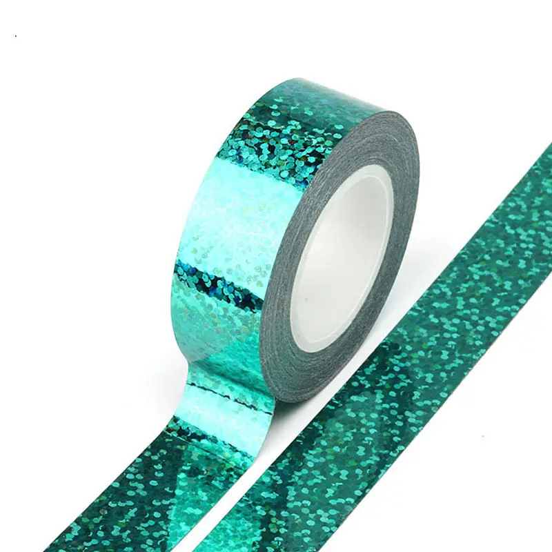 5m DIY Colorful Laser Tape Decorative Sticky Stationery Adhesive