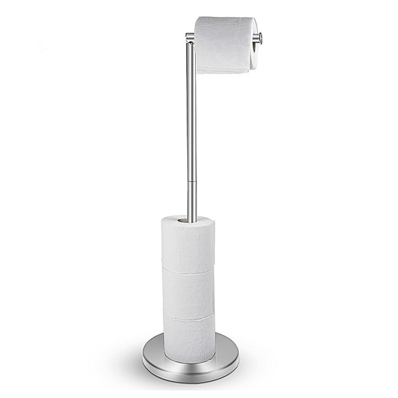 Adjustable Bathroom Toilet Paper Holder Stand 180° Rotation Roll Storage  Rack