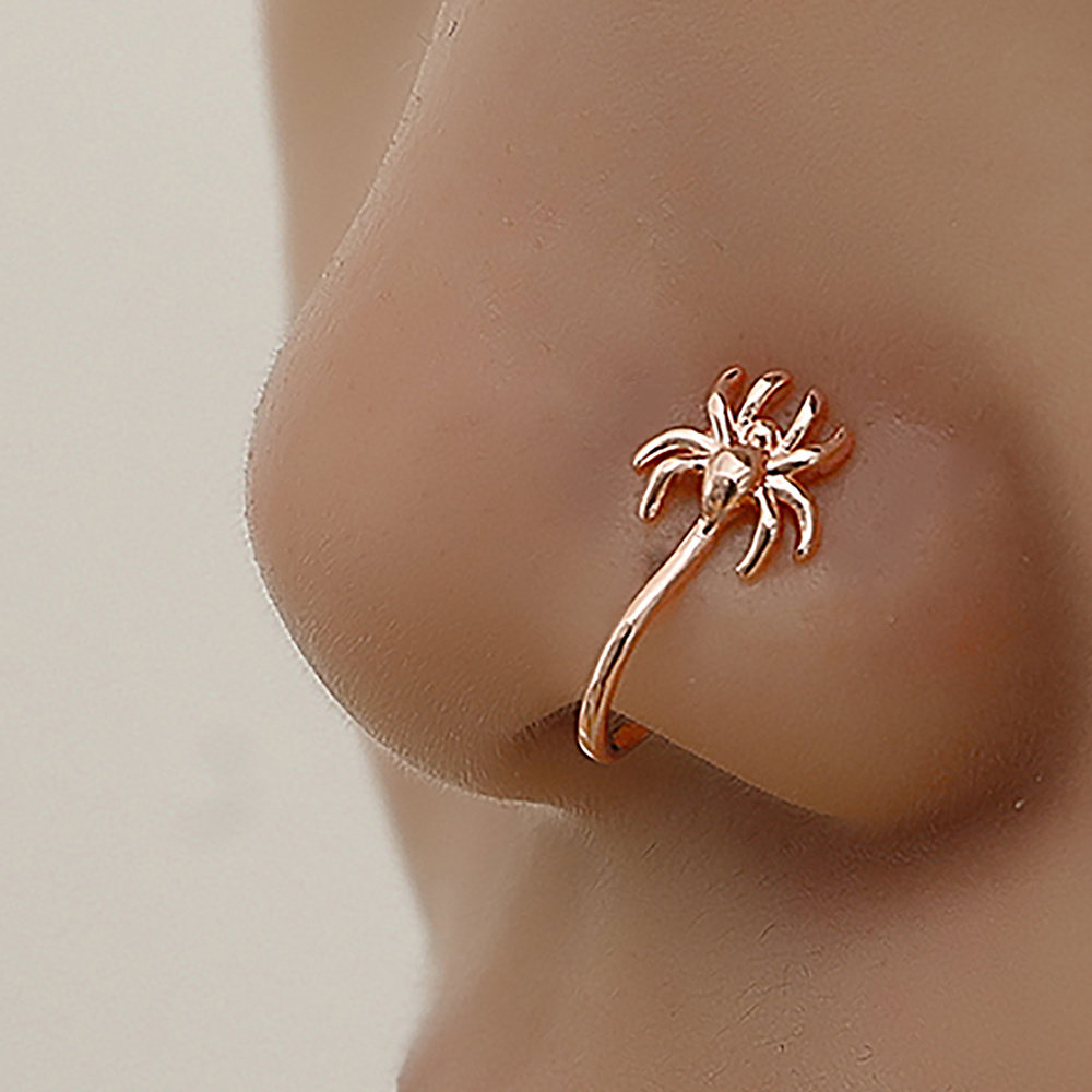 Non Piercing Nose Ring Spider Shape Pattern Easy Wear Copper - Temu Canada