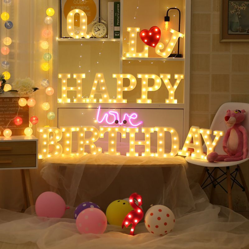 1pc english led letter lights proposal birthday decorations holiday party decorations interior room decorations store decorations outdoor party valentines day decoration details 16