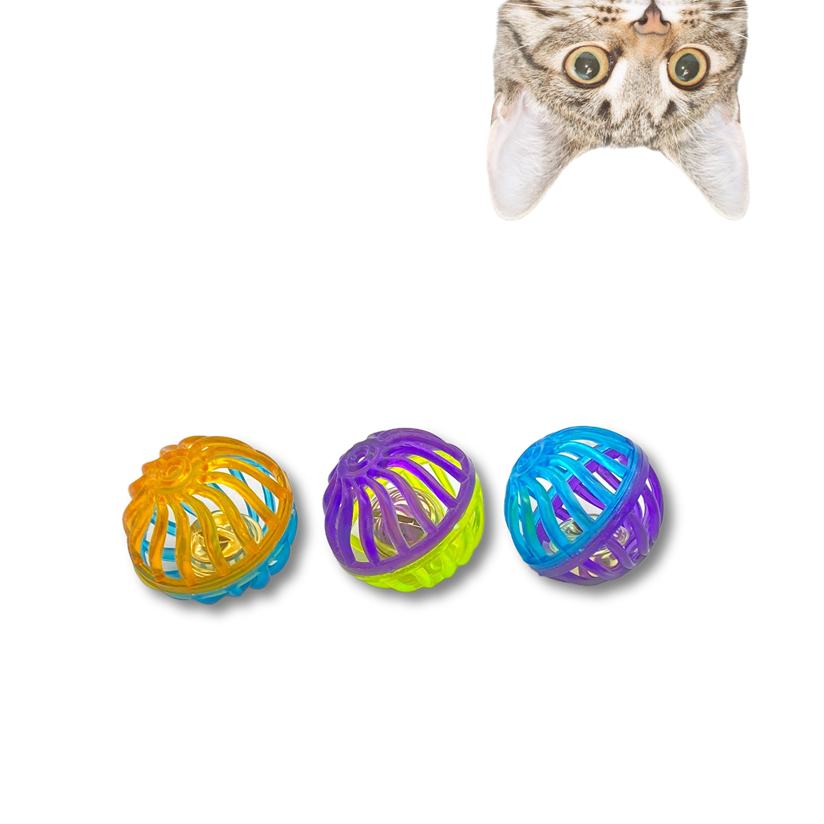 Interactive Cat Toys - Hollow Ball With Bell For Small, Medium