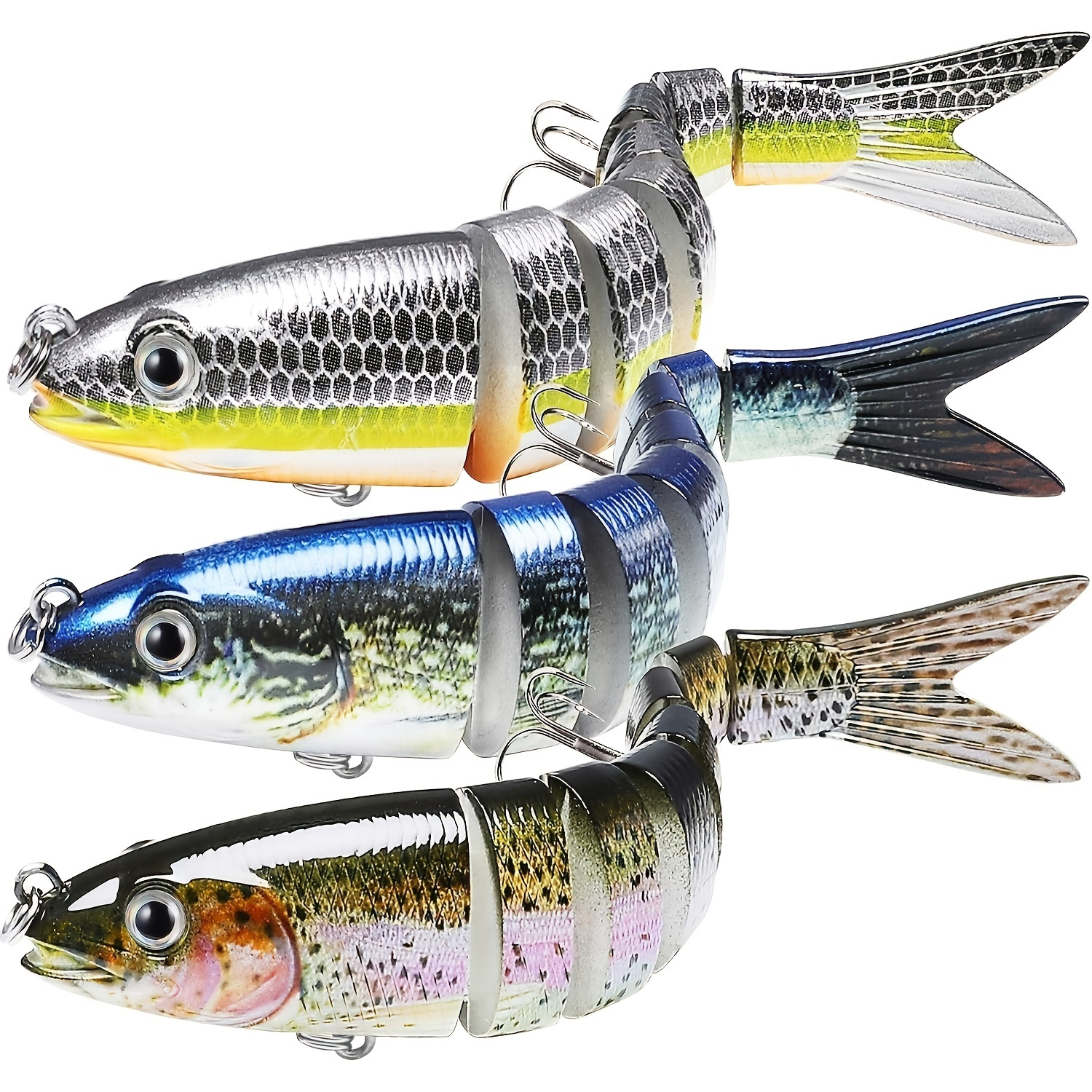 Soft Fishing Lure Silicon Fish Tackle Artificial Bait Vivid Lures 5Pcs  Portable 