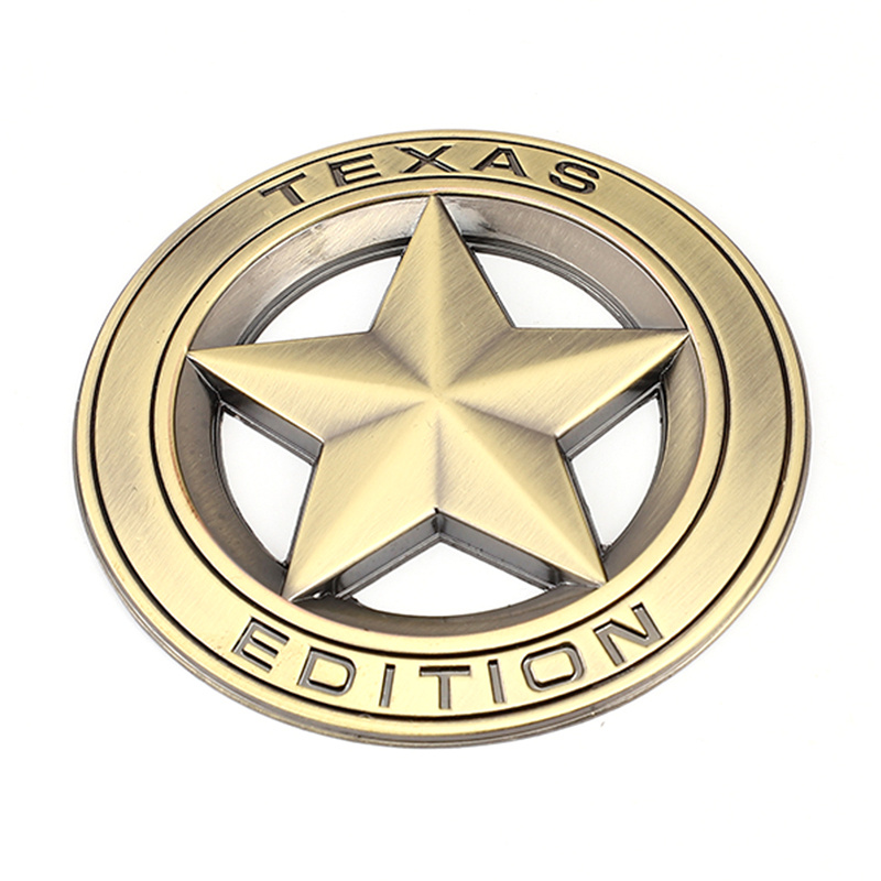 Texas Edition Metal Car Sticker Star Logo Emblem Badge Car