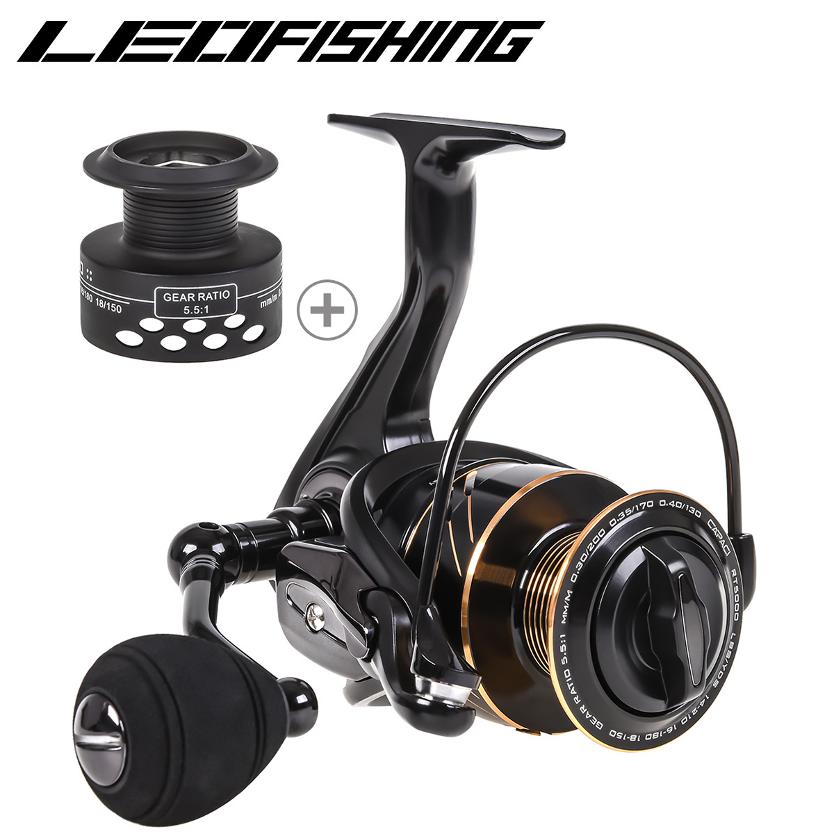 LEO 28182 GC1000-5000 Fishing Reel Spinning Reel Freshwater Fishing Reel  for Live Liner Bait Fishing Action - GC3000 Wholesale