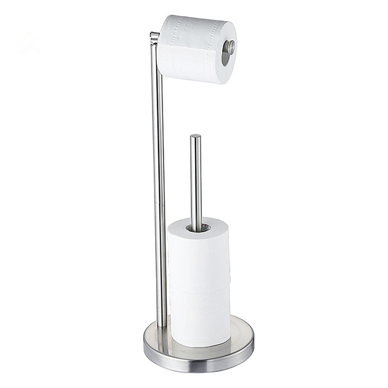 Brushed Nickel Toilet Paper Holder Stand With Storage For 7 - Temu