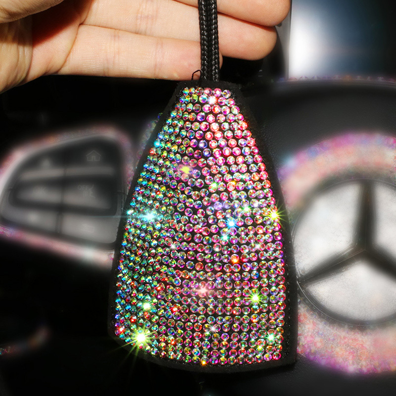 Mode Luxus Autoschlüssel Fall, Bling Strass Kristall Auto Schlüsselanhänger  Fob Abdeckung Halter Schlüsselanhänger für Frauen Mädchen Autozubehör