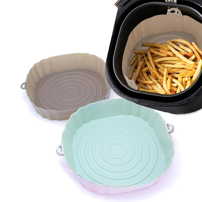 Silicone Air Fryer Liners 7.8 Inch, For 3-6qt, 2-pcs Round