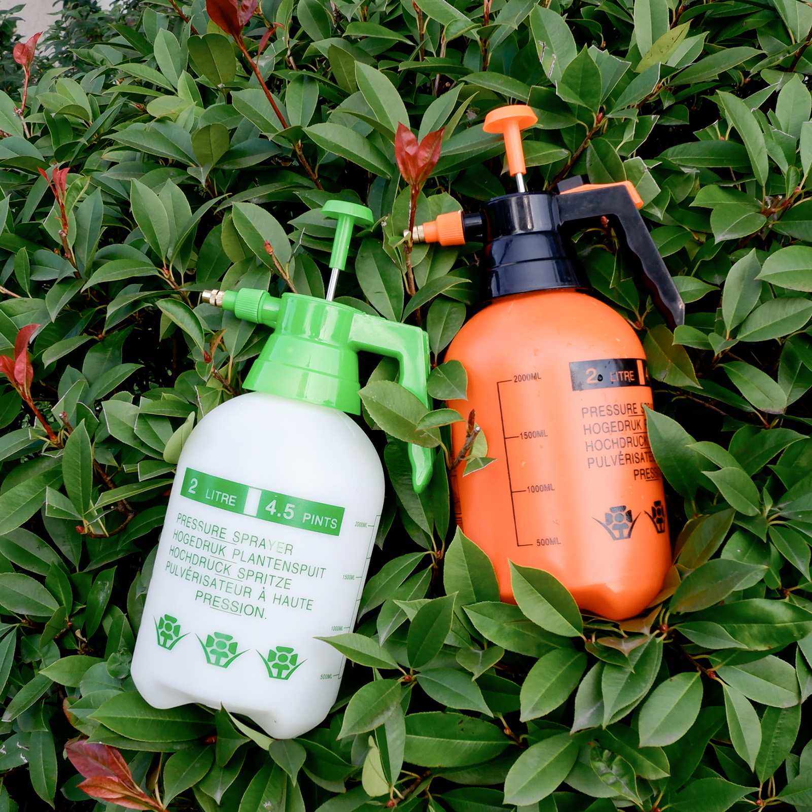 1pc 68oz garden pump sprayer 2l hand pressure sprayer bottle lawn adjustable sprayer for plant mister spraying weeds home cleaning watering details 1