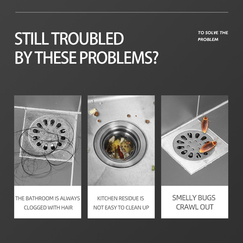 Silicone Floor Drain Cover Kitchen Sink Filter Shower Drain Temu