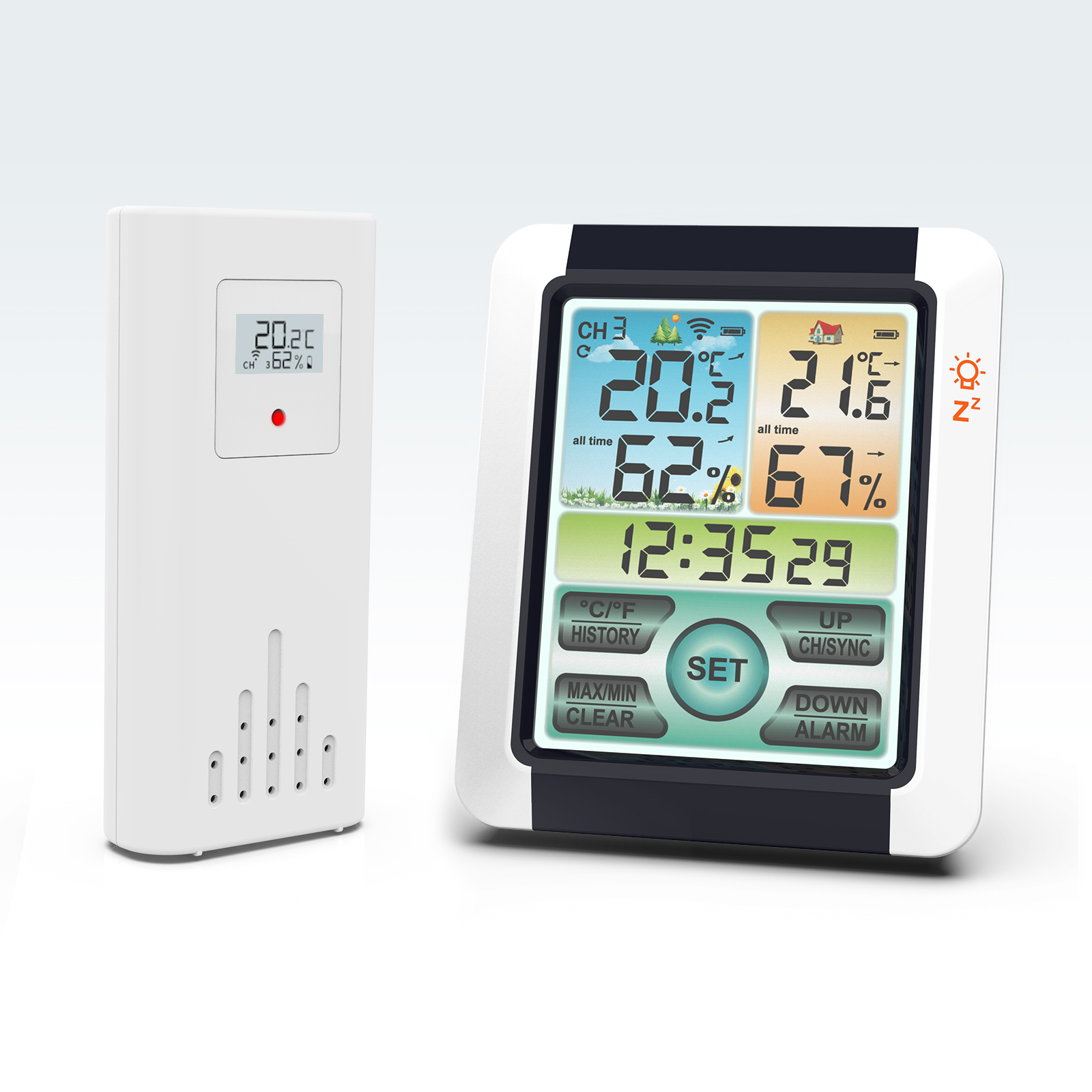 Wireless Temperature And Humidity Meter Indoor And Outdoor