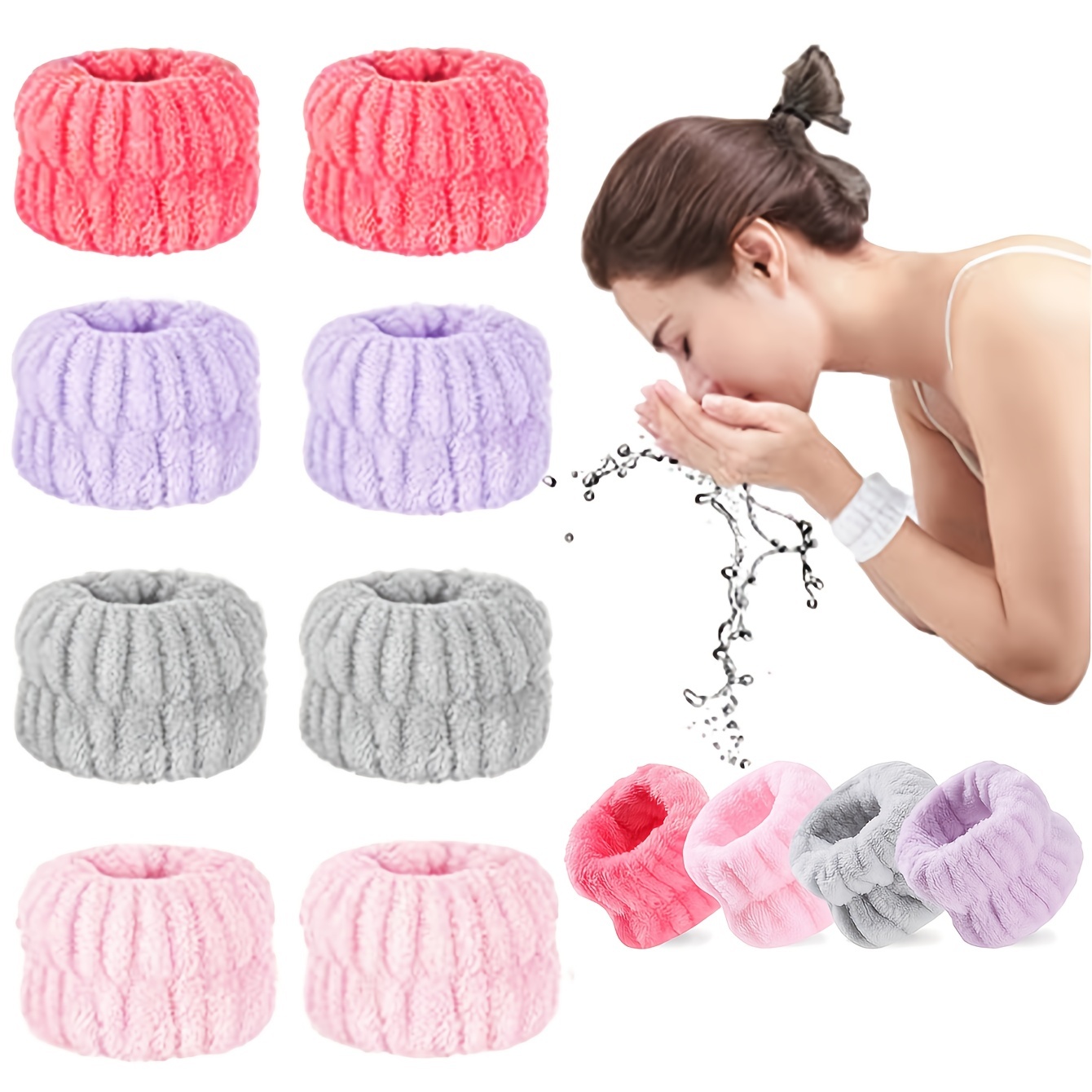 Spa Bandeau Poignet Serviettes Scrunchies / bracelet Set pour le