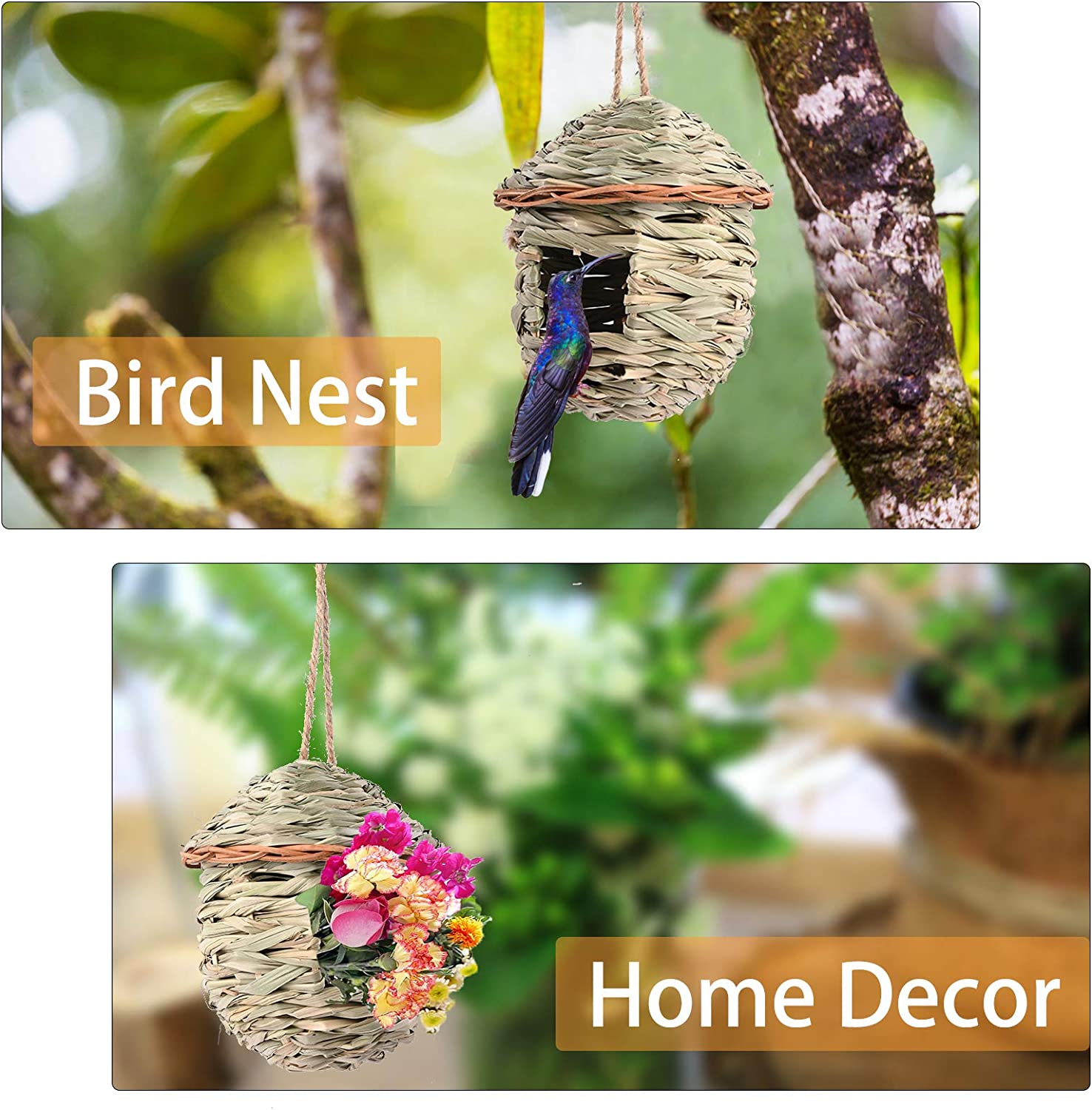 Cozy Straw Bird House Small Birds Perfect Hummingbirds Temu