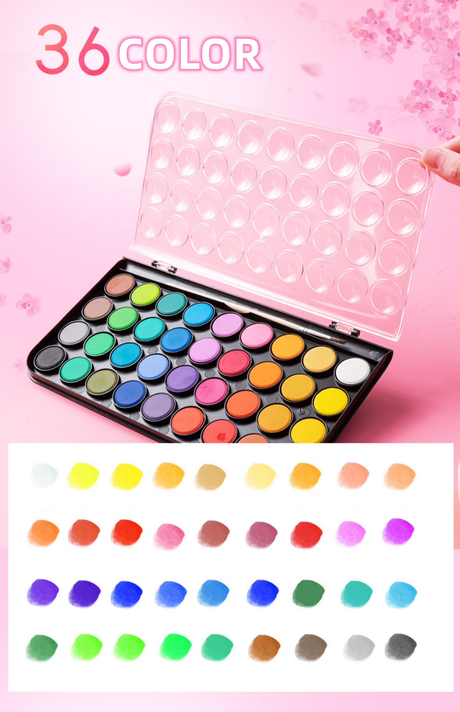  Gunsamg Watercolor Paint Set 120 Colors In Portable Box With  Palette Including 12 Fluorescent Colors 15 Macron Colors And 33 Metallic  Colors For Artists Adults : Toys & Games